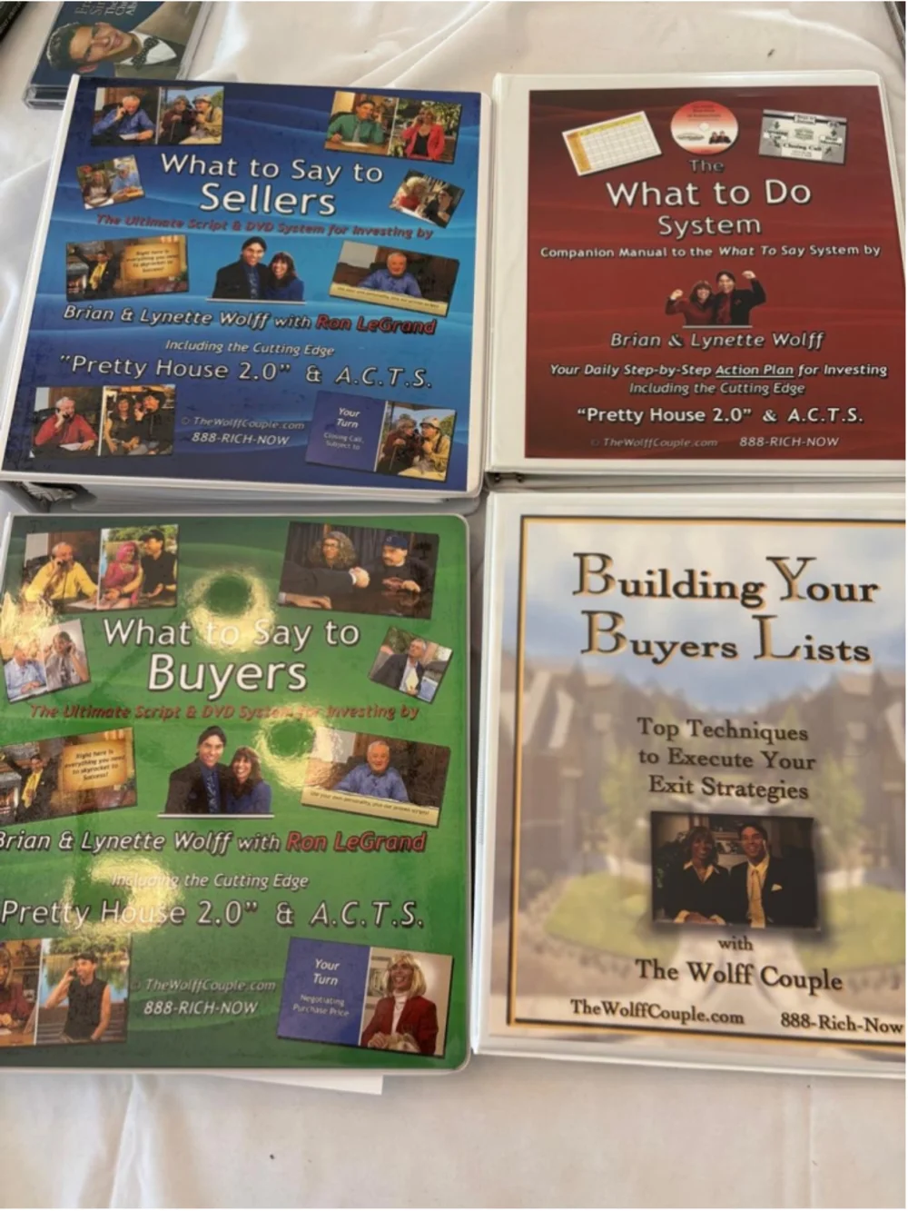 The Wolff Couple Real Estate Investing Training System Binders #E60